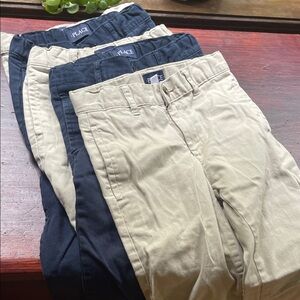 Sz 6 Children’s Place set of 5 pairs Chinos in Beige and Navy Blue